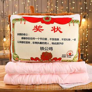 正品日教节定奖状师抱枕头被子老公婆七夕节送男女朋友浪漫的生礼