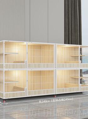 高档繁育猫笼实木层笼组合猫子猫多舍寄养繁由殖用笼猫柜防水自大