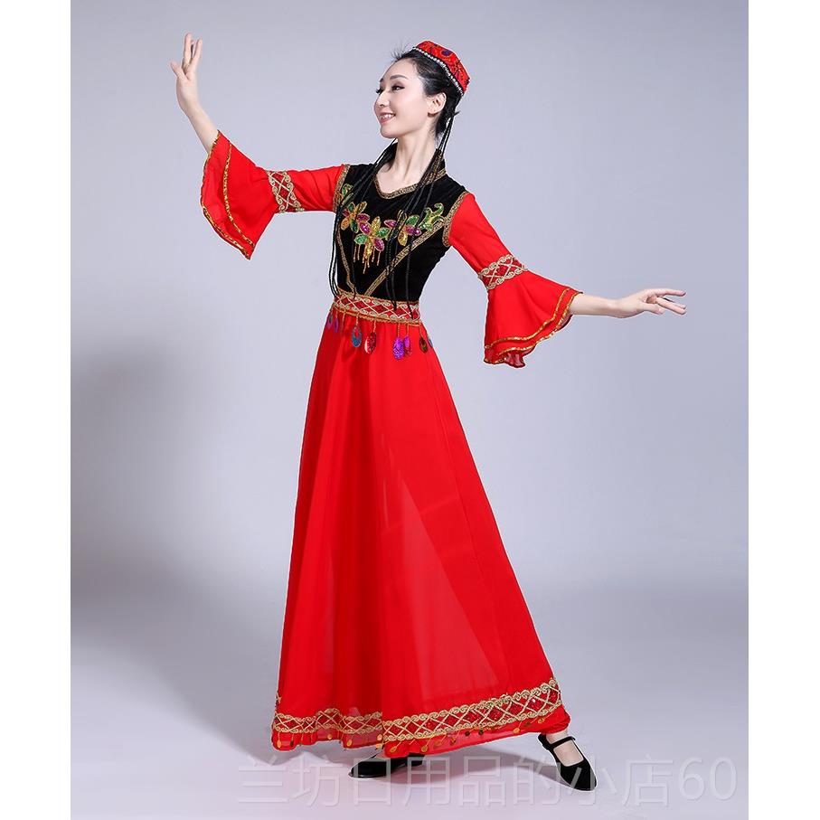 高档新款成少人女56个名族塔塔尔族演出服士民族数舞蹈服舞台表演