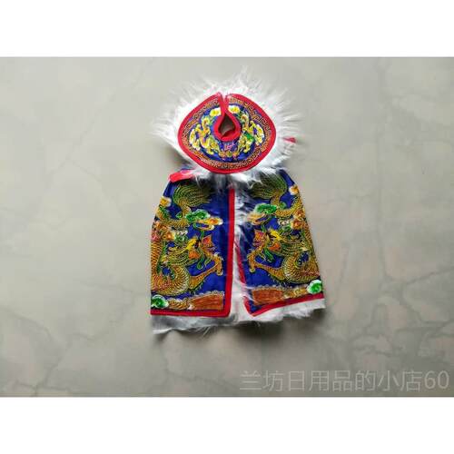高档精致带高领围龙袍佛像披佛衣神衣服神像衣服神袍黄色龙衣4风1