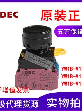 平头按钮开关YW1B-M1E11B/ R / Y黑色红色黄色 一开一闭