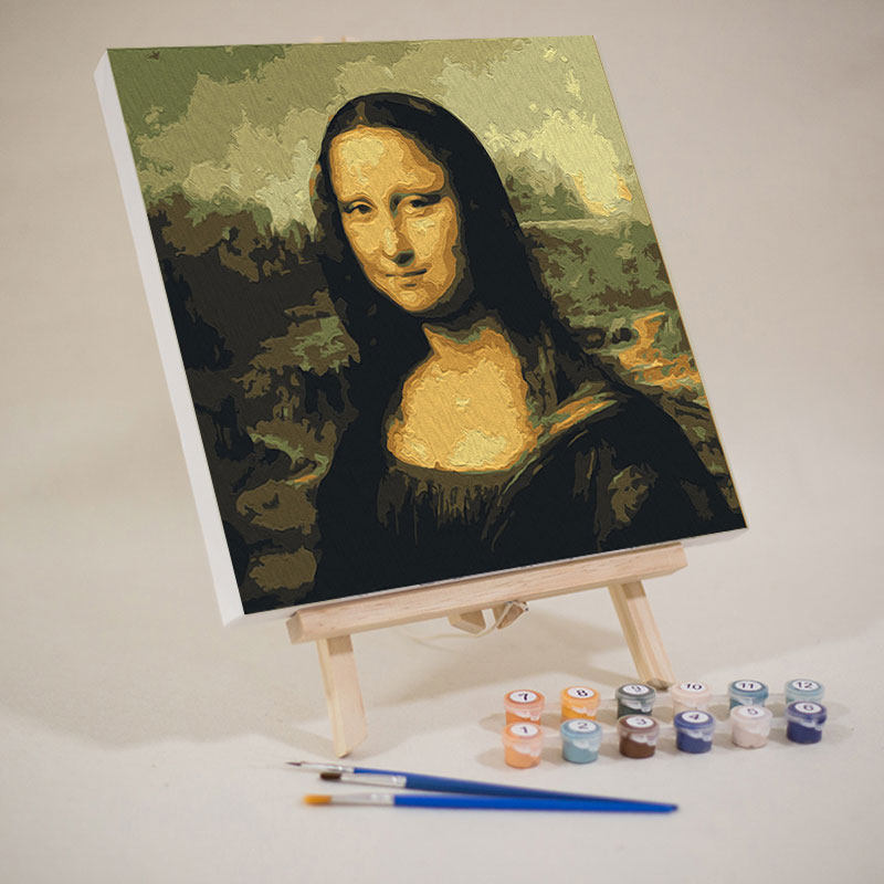 儿童数字油彩画手工diy画画房间装饰填充小油画填色上色画涂色画