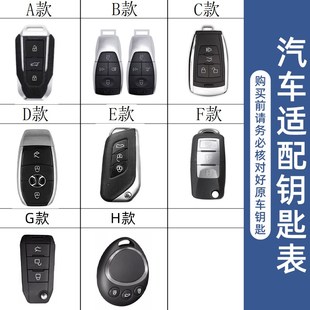 适用于北京BJ20钥匙套北汽X7EU5扣X3高档EX3汽车金属保护壳钥匙包