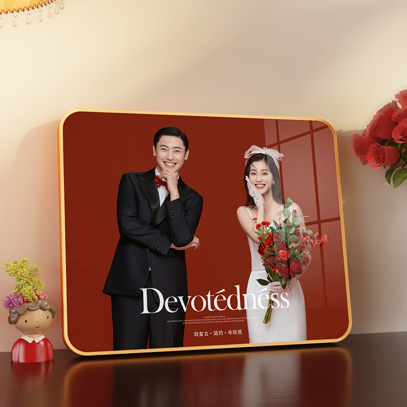 婚纱照相框摆台桌面摆件照片定制洗结婚照做成客厅玄关装饰打印加