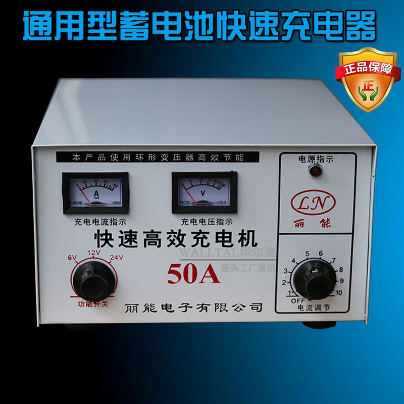发电机组充电器6V12V24V智能蓄电池充电快速修复环保风冷型充电机
