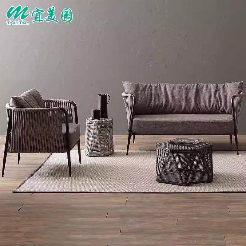 庭院户外沙发藤椅单双人编绳露台室外阳台餐椅铝合金民宿家具组合,鲜花速递/花卉仿真/绿植园艺,割草机/草坪机,淘宝优惠券,粉丝福利购,淘宝优惠卷