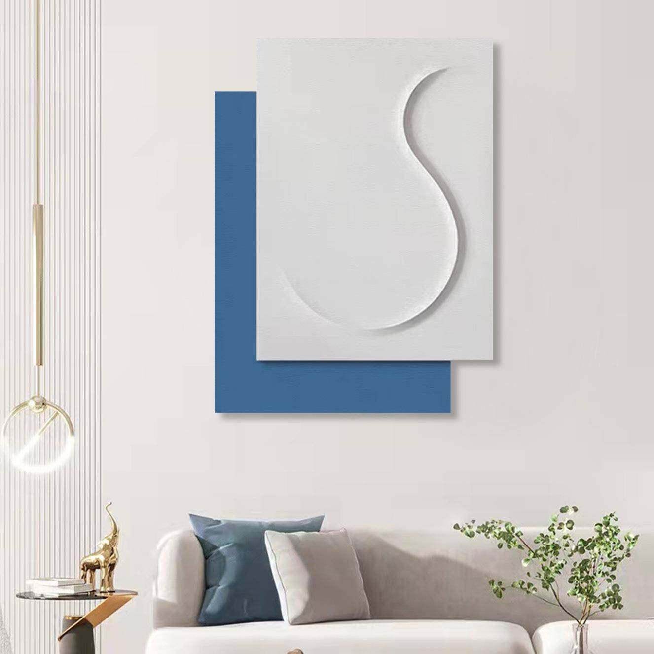 极简入户玄关装饰画现代简约客厅餐厅高挡挂画走廊过道抽象立体画