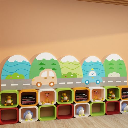 幼儿园走廊大厅墙面装饰画环境创设材料主题成品文化背景布置楼梯