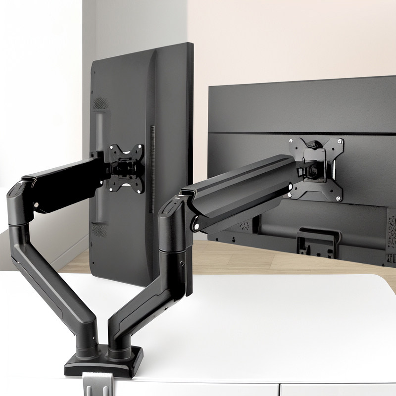 电脑萤幕支架双萤幕幕支架机械臂悬臂悬浮升降旋转台式支撑架底座
