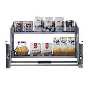 诺米紫水晶升降机厨房橱柜拉篮碗篮调味篮希勒双层厨房阻尼收纳