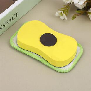 #干湿两用磁性吸附海绵白板黑板擦可拆洗儿童学校珊瑚绒布EVA板擦