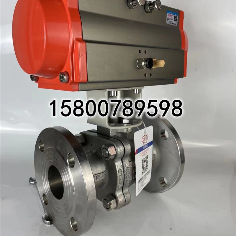 不锈钢316L气动法兰球阀Q641F-16RL耐酸碱空气体开关防爆切断阀