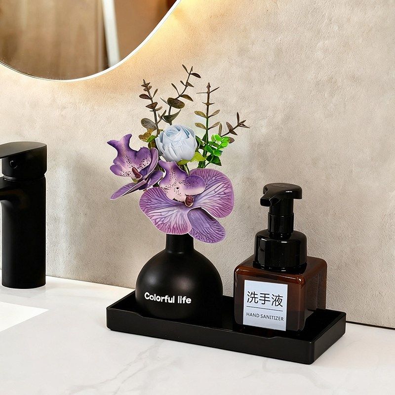 现代简约样板房卫生间洗手台花艺香薰托盘洗手液瓶浴室装饰品摆件,家居饰品,装饰摆件,淘宝优惠券,粉丝福利购,淘宝优惠卷