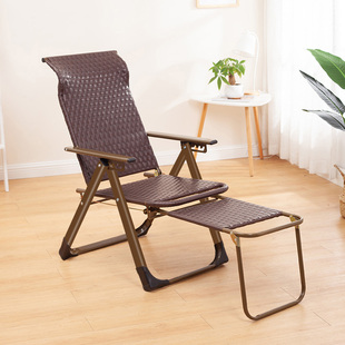 躺椅折叠午休编藤椅子多功能靠背单懒人老阳台家用休闲办公室睡椅