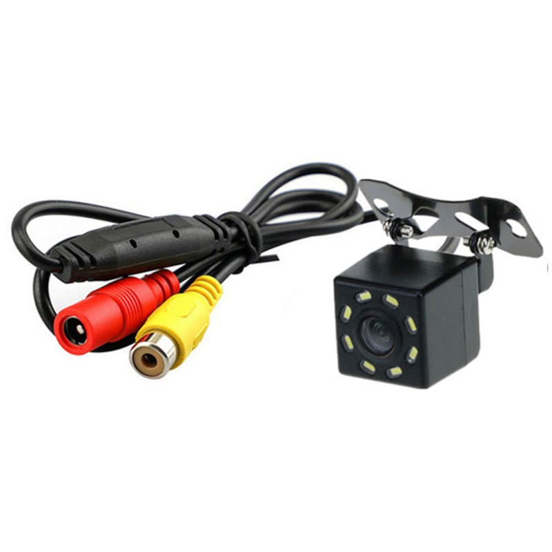 12v小车专用车载可视视频高清夜视ccd带灯广角后视倒车影像摄像头