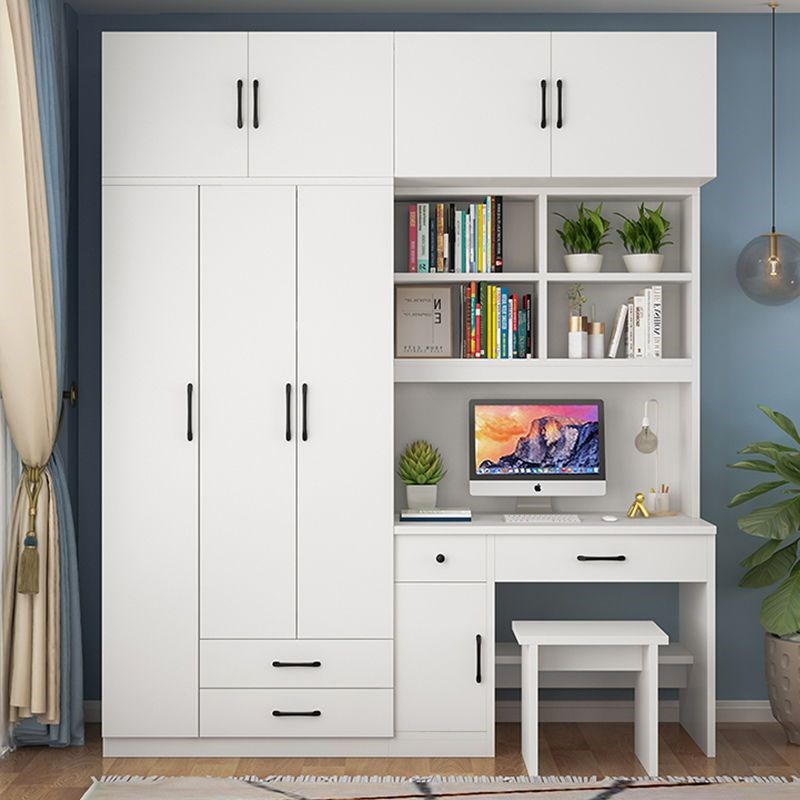 衣柜书桌一体小户型卧室家用电脑桌带梳妆台儿童写字台连体书桌柜