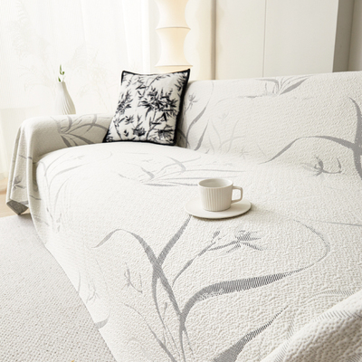 夏季冰丝沙发巾一整张通用全包沙发套罩新款2024夏天沙发凉席垫布