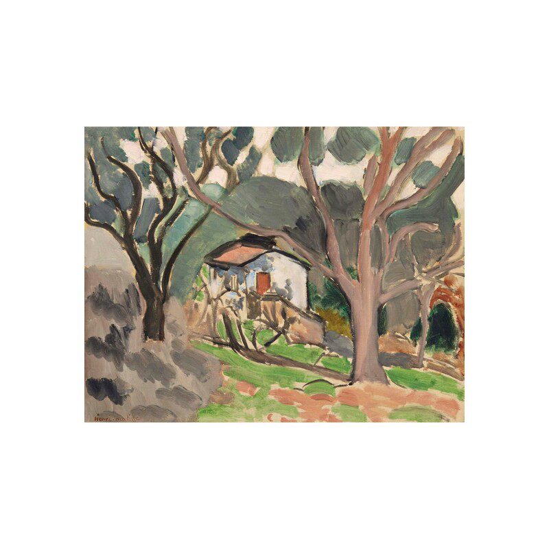 欧式马蒂斯抽象人物风景客厅沙发背景挂画背胶油画布打印贴画画芯图片