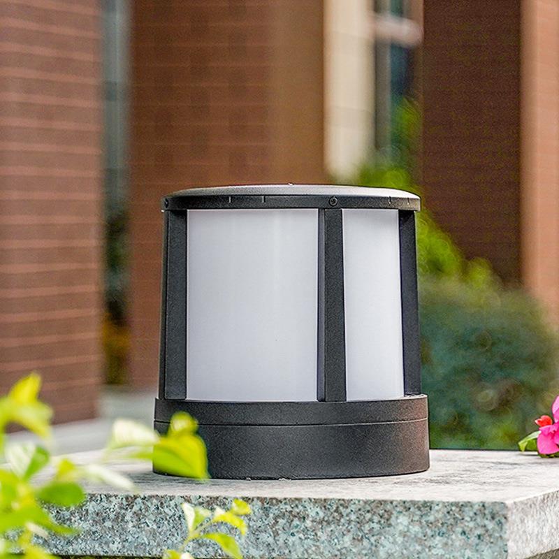 户外led铝质柱头灯公园广场围墙灯亚克力草坪灯别墅门柱灯圆柱灯