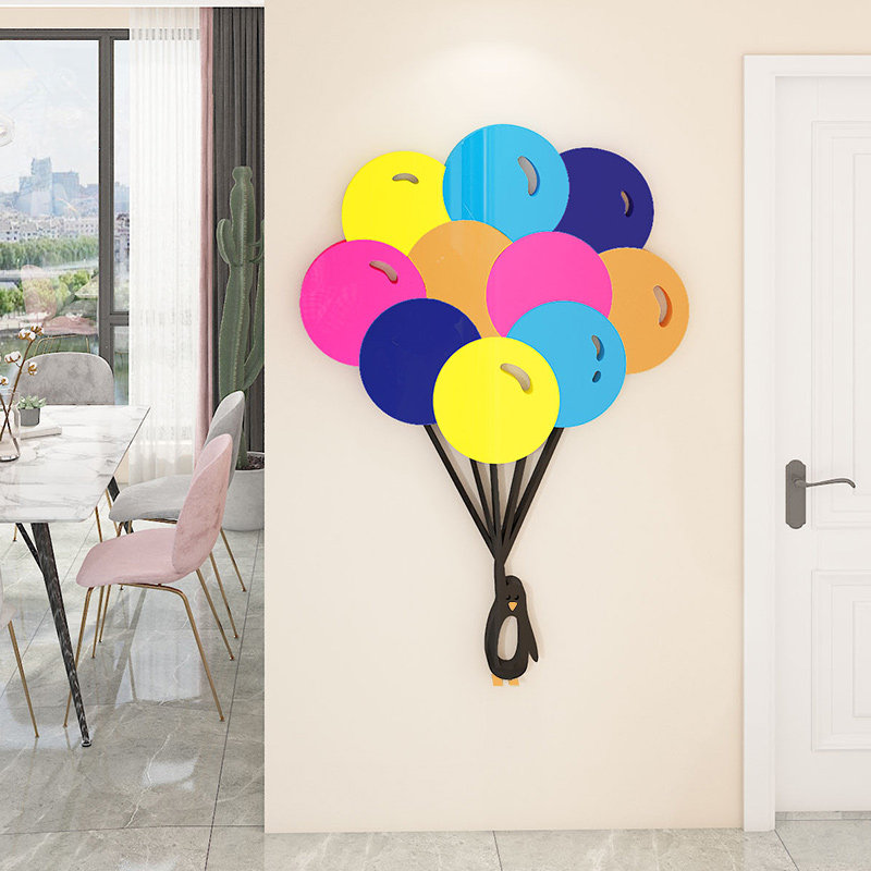 六一儿童节墙贴纸卡通气球3d立体幼儿园教室房间布置背景墙面装饰