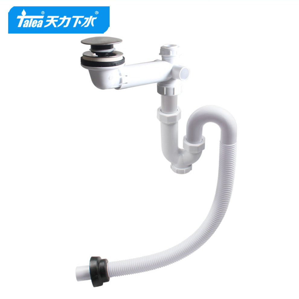 天力洗手盆弹跳后置下水器 面盆落水器 台盆下水管Z5082C001