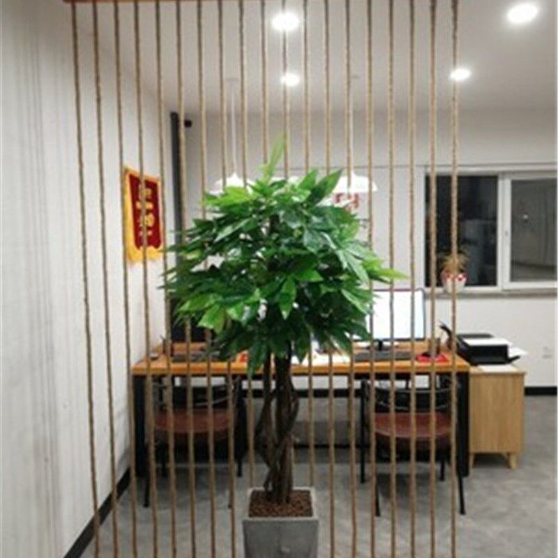 麻绳帘子隔断网复古酒吧餐厅玄关屏风装饰垂帘创意蜘蛛网吊顶手工