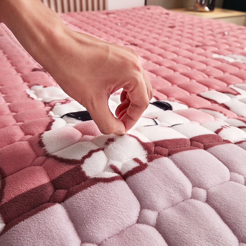 床垫软垫毯子床铺垫褥子保暖毛毯床单法兰绒1x2米5床褥垫背