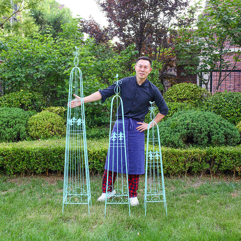 沐子哥庭院铁线莲月季爬藤做旧锥形欧式做旧园艺花架铁艺藤本,家居饰品,户外/庭院摆件,淘宝优惠券,粉丝福利购,淘宝优惠卷