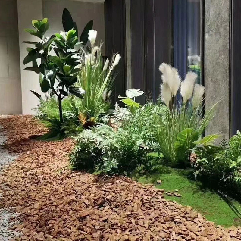 松树皮打磨烘干松树片辅料造景铺底填充物园林景观铺面装饰松麟片