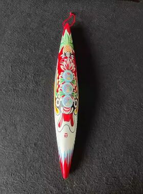 鼎麓 民间工艺品 宝鸡特色礼品 彩绘梭子脸谱 家居幼儿园装饰挂件