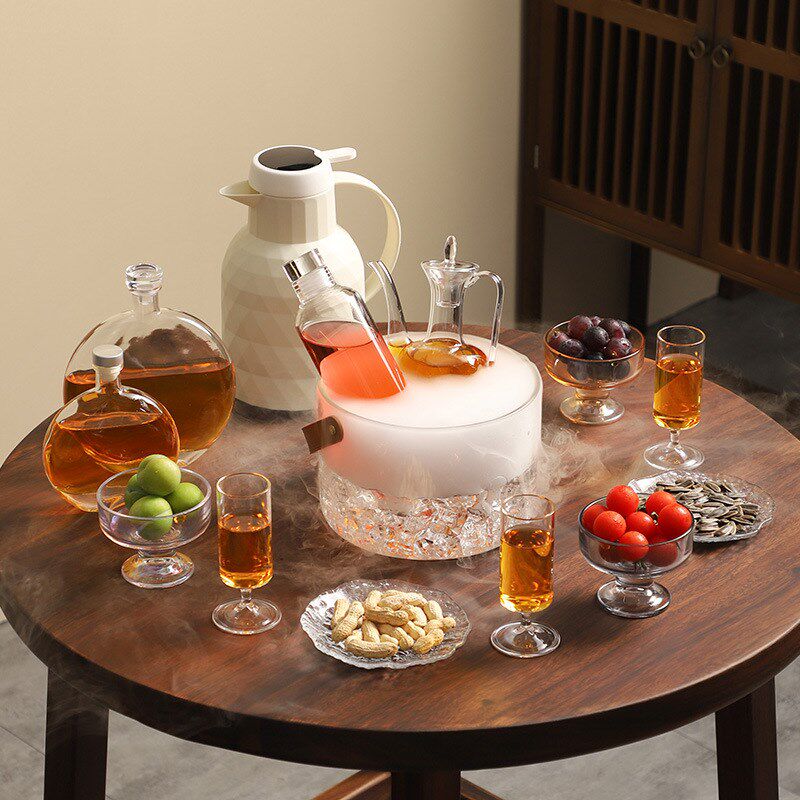 围炉冰茶套装工具玻璃瓶器具全套桌盆瓶容器设备杯冷萃瓶装饰配件