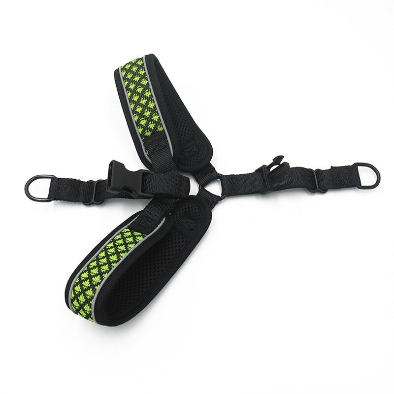 狗狗牵引绳胸背带背心式夜间反光泰迪遛狗项圈大中型犬防咬断挣脱