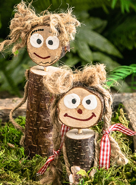 木制幸福一家摆件创意DIY材料手工艺幼儿园环创儿童房卡通装饰品