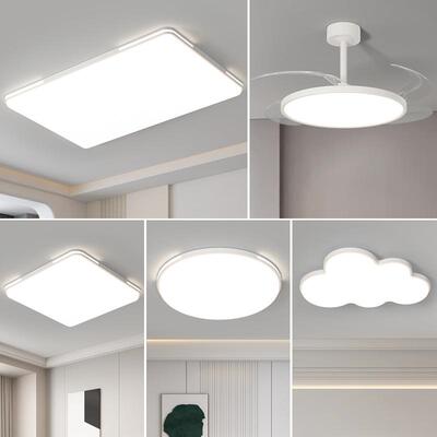 客厅灯2025新款现代简约大厅灯全光谱护眼云朵风扇主卧室吸顶灯