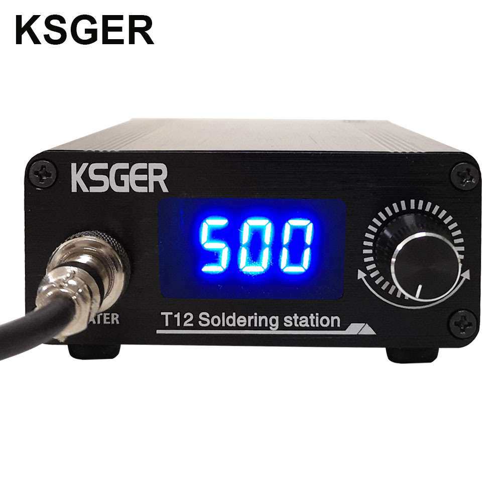 KSGER铝合金数码管STM32温度控制板控制器焊台907手柄T12-K烙铁头