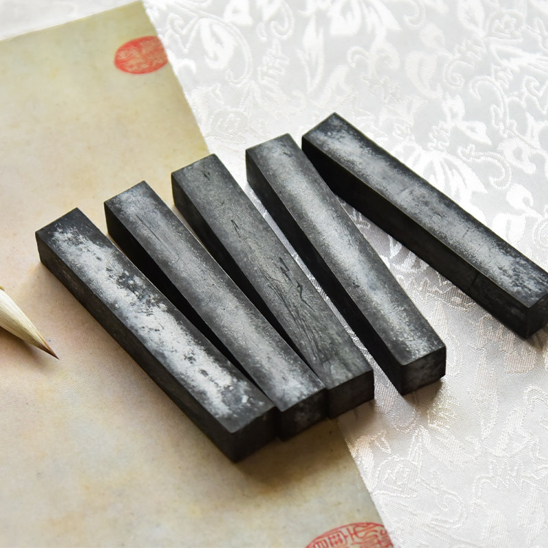 珍藏老墨徽墨墨碇墨块墨碇墨条油烟书法专用国画创作黑色墨汁歙砚