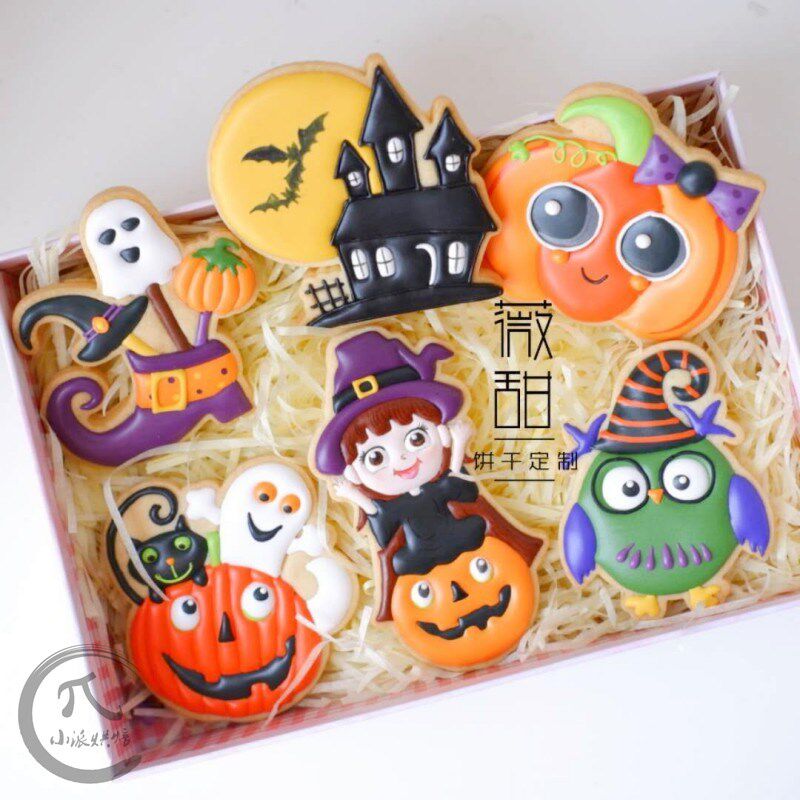 薇甜万圣节糖霜饼干模具DIY南瓜女巫城堡幽灵卡通家用烘焙印模欧