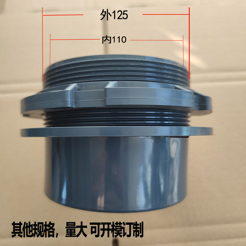 污水设备水箱接头110mm鱼池排水口水池排污口水管喷淋塔帆布接头
