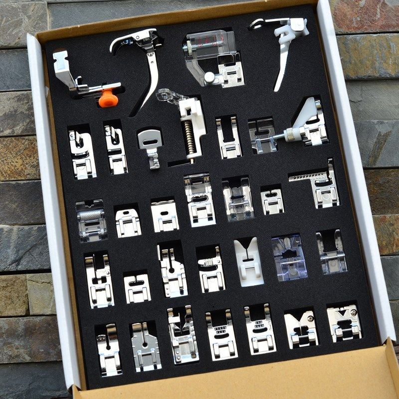 重机真善美家用电动多功能缝纫机配件常用压脚套装32个款盒装组盒,生活电器,缝纫机配件,淘宝优惠券,粉丝福利购,淘宝优惠卷