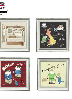 UNDERBOBO刺绣画4 卧室客厅背景墙挂画现代艺术装饰画 安德伯伯