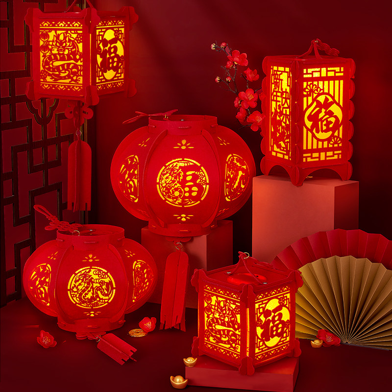 过新年红灯笼大门口一对壁挂2023新款2024龙年春节元宵挂饰小挂件