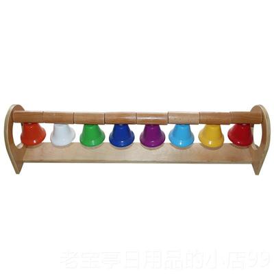 正品奥尔夫儿童乐器按铃彩色敲钟击按钟打乐器八音音课铃音感钟8