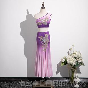 正品 练鱼功裙尾孔雀舞表演服傣族少女艺考 儿童傣族儿舞蹈演出服装