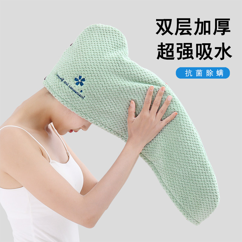 干发帽女双层加厚超强吸水速干2022新款擦洗包头发毛巾夏季浴帽