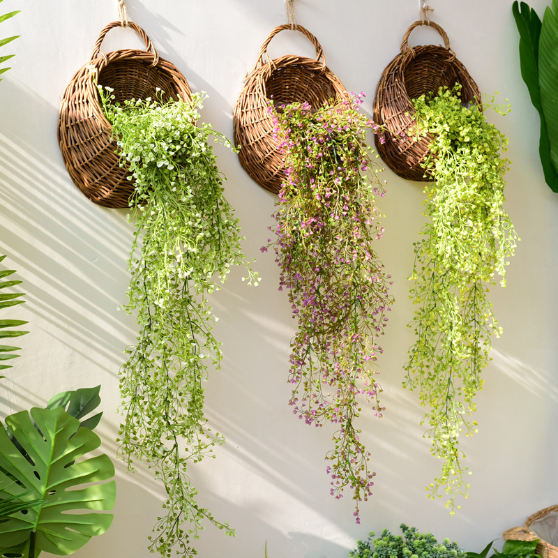 创意墙面装饰挂件客厅墙上仿真垂吊植物挂墙