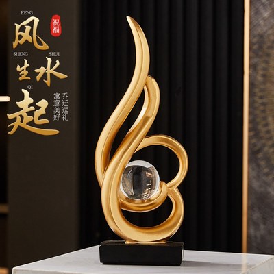 风生水起高级感酒柜展示柜摆件家居客厅玄关办公室高端艺术装饰品