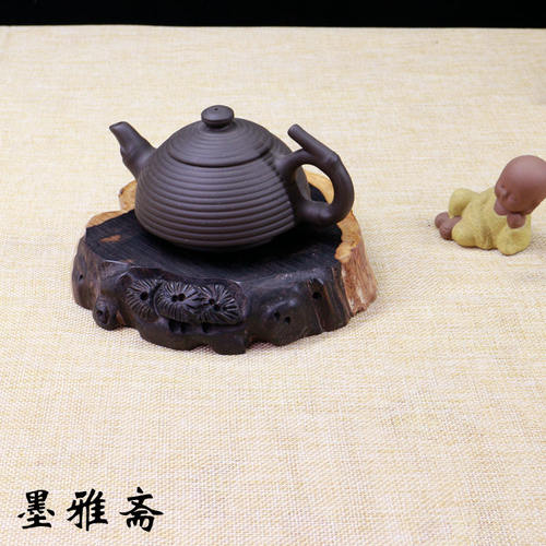 紫光檀随行根雕红木紫砂壶玉器工艺品底座茶壶壶垫实木隔热垫