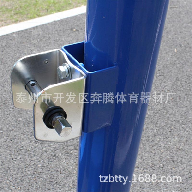 新品摇升降式室沙外气排球柱手网架移动式柱滩排球子架厂家手摇升