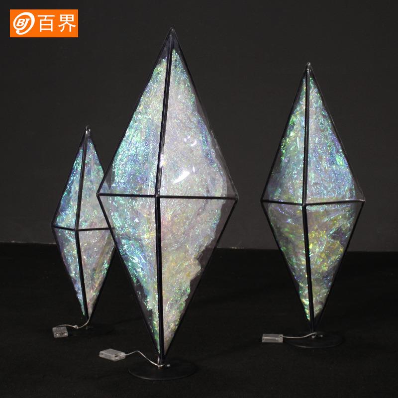 新款婚庆具铁艺吊顶具挂件宝石道装饰婚光礼道发五角星路引BKR摆