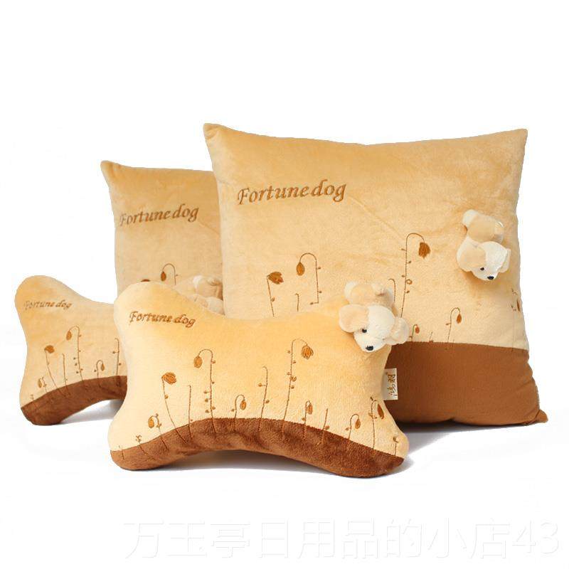 高档车汽枕头抱枕套装季四车载颈枕车用腰靠车内卡通毛绒枕头靠垫